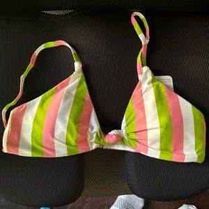 Dippin’ Daisy | Zen Bikini Top - Guava Beach Stripe